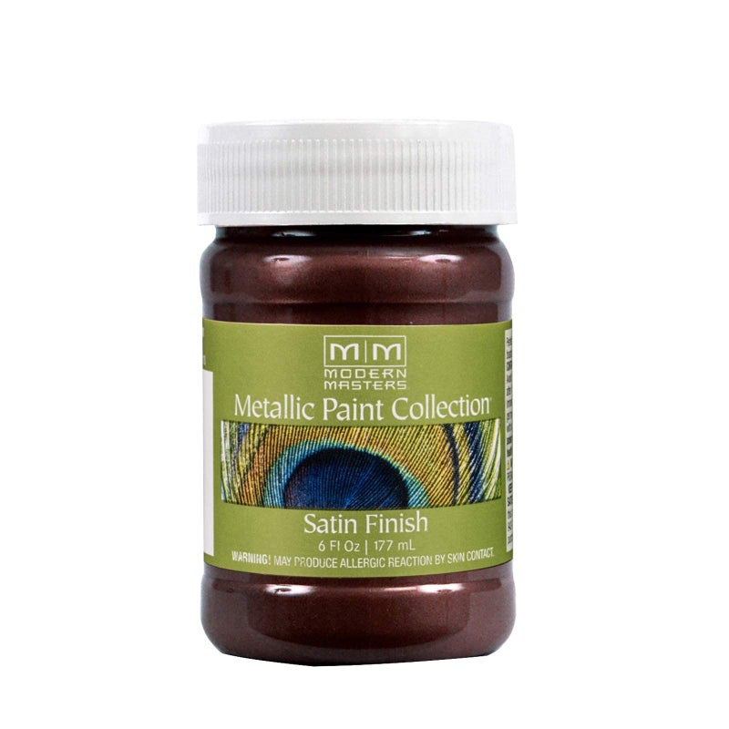 Modern Masters 6 oz Modern Masters ME704 Black Cherry Metallic Paint Collection, Satin Water-Based Decorative Metallic Paint - Image 1